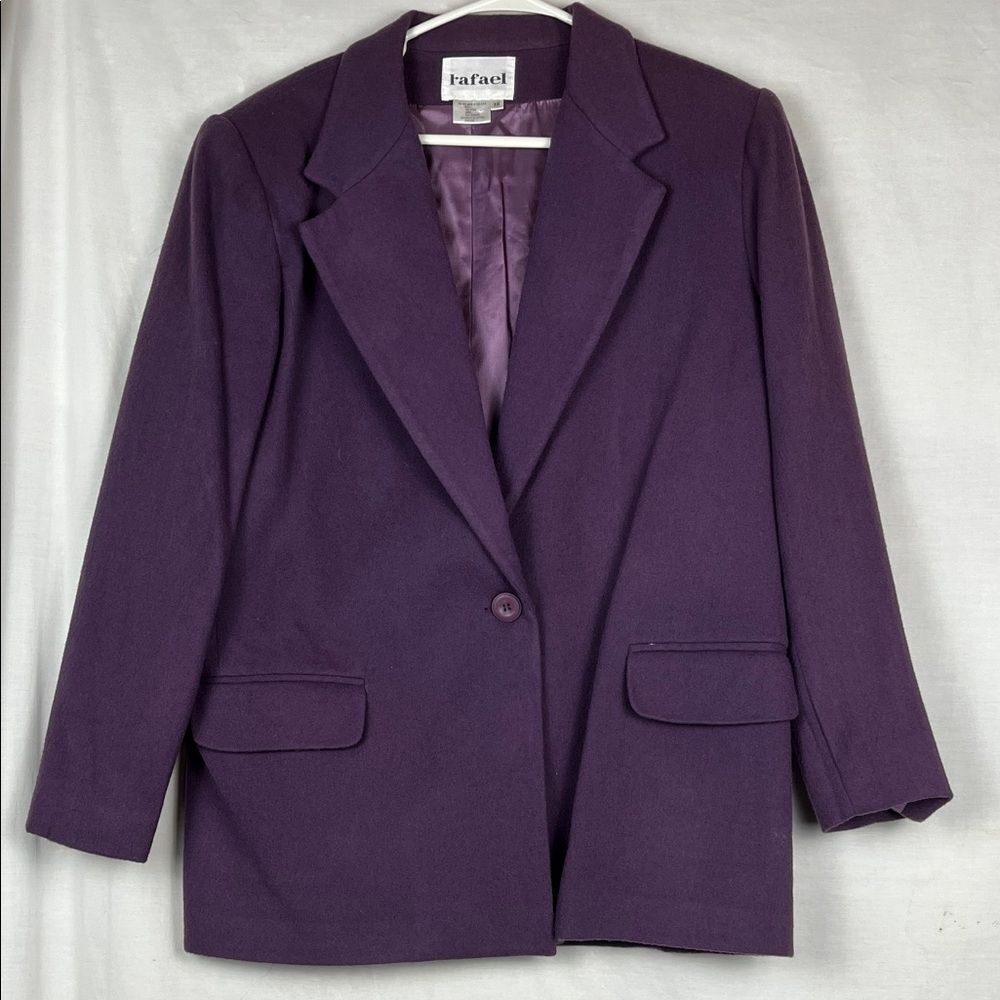 Vintage Rafael Purple Wool Blazer
